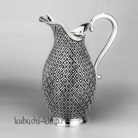 Серебряный графин для воды «Двойной ромб» - кв126