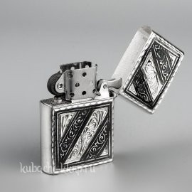 Серебряный футляр для зажигалки  - ЗАЖ017