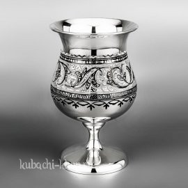 Серебряный бокал для вина уникальной формы - бк020