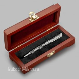 Серебряная шариковая ручка авторской работы 
