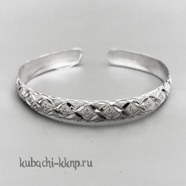 Тонкий серебряный браслет 