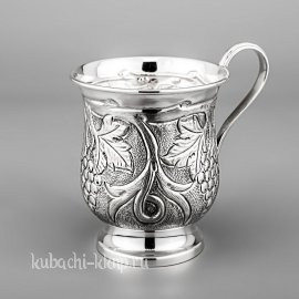 Серебряная кружка «Виноград» - кр087