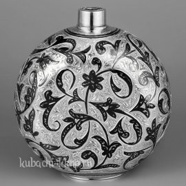 Серебряная фляга «Боченок» - фл037