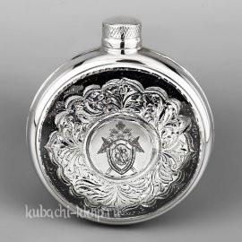 Серебряная фляга с гербом Следственного комитета России - фл115сл