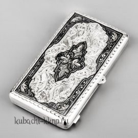 Серебряный портсигар в подарок  - пдс019