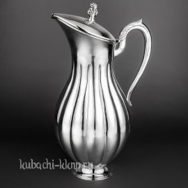 Традиционный серебряный кувшин с крышкой - кв015кр