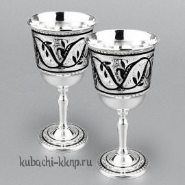 Набор из двух серебряных фужеров 