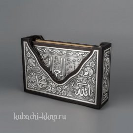 Коран с серебряной отделкой в футляре - кор02М