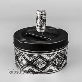 Пепельница  с серебряными вставками «Совеременая» - п0005