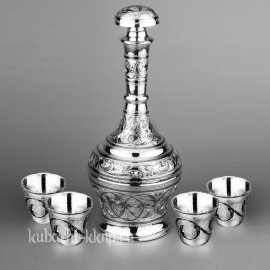 Набор для водки, виски или коньяка из серебра 