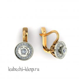 Классические золотые серьги - 10002e