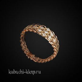Кубачинский золотой браслет 