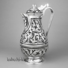 Серебряный кувшин с откидной крышкой 