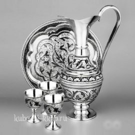 Набор для виски или коньяка из серебра 