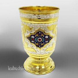 Стакан из серебра с позолотой и эмалью (Ag 875) - СТ125