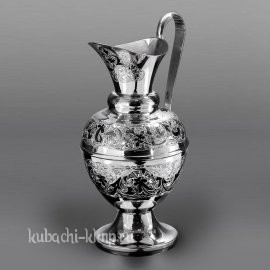 Кубачинский кувшин для воды из серебра - кв00036