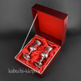 Набор серебряных бокалов «Волна-мал» - бк022-2