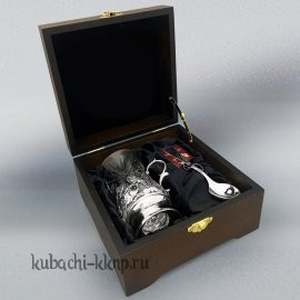 Серебряный подстаканник с ложкой армуд 