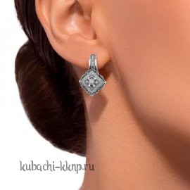 Серьги из серебра 925 с фианитами - яс30