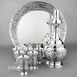 Серебряный водочный сервиз - вс022в