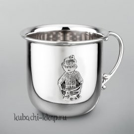 Детская серебряная кружка 925 пробы 