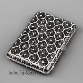 Серебряный портсигар «Эксклюзив» Точка - пдс044