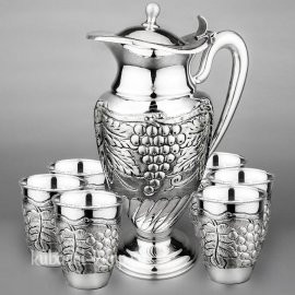 Набор для воды из серебра на 6 персон 
