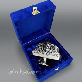 Красивая серебряная салфетница - СЛ035