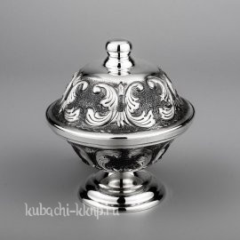 Икорница из серебра «Узор» - ИК033