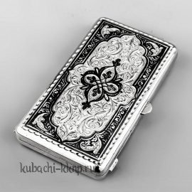 Портсигар из серебра - пдс028у