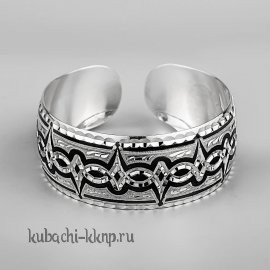 Серебряный браслет с уникальным орнаментом 