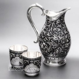 Серебряный набор для воды «Краса» - ндв024