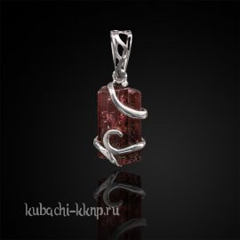 Кулон с натуральным турмалином 