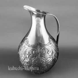 Нежный серебряный кувшин с узким горлышком - КВ207