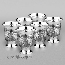 Набор из шести серебряных стопок на 60 мл 