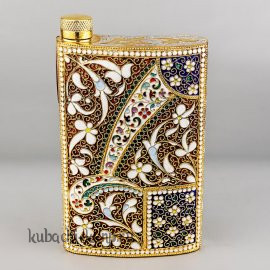 Серебряная фляга «Финифть» - фл074