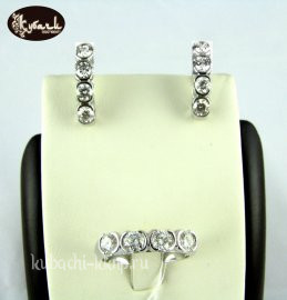 Дорожка(белая) с бриллиантами. - к181