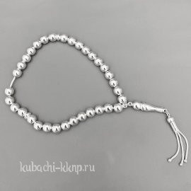 Глянцевые серебряные четки - ЧЁТ08