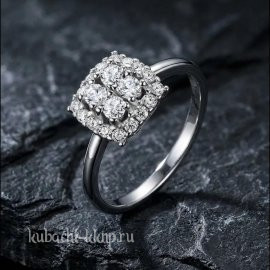Кольцо серебро 925 с камнями - к959