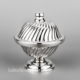 Серебряная икорница «Волна» - ик019