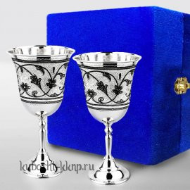 Набор двух фужеров из серебра - ф00021-2