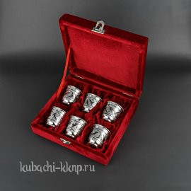 Набор серебряный стопок 