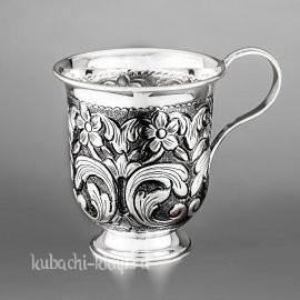 Серебряная кружка «Узор» - кр094