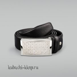 Ремень серебряный с стильным рисунком - рм23