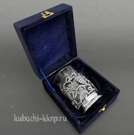 Авторский серебряный подстаканник без ручки - ПД100
