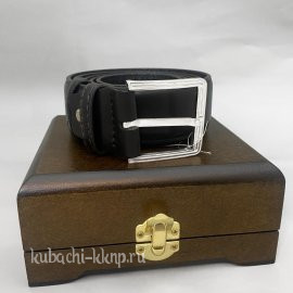 Оригинальный классический ремень с серебряной пряжкой - рм38