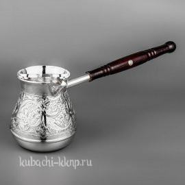 Серебряная турка (джезва) с гравировкой, 277 мл - т009