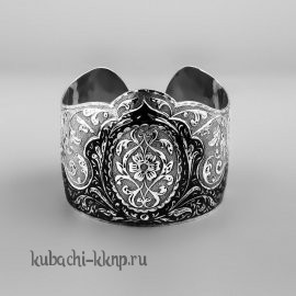 Широкий серебряный браслет  