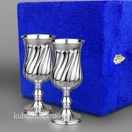 Набор из двух серебряных фужеров 