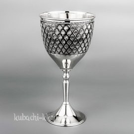 Серебряный фужер для вина «Чешуя» - ф00016